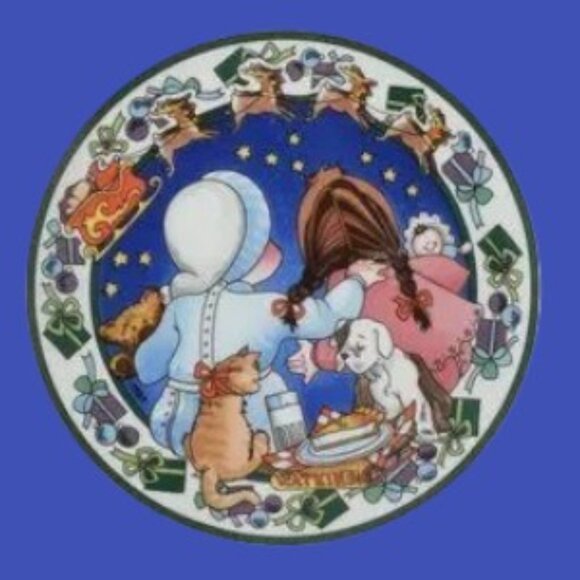 Vintage Watkins Country Kids Deep Dish Pie Plate Holiday Turkey Stuffing Recipe - Picture 3 of 7